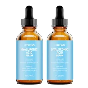  1HEROLABS Hyaluronic Acid Serum for Face Anti Aging, Fine Lines, Dark Spots, & Dry Skin - Hydrating Facial Serum - Best Face Serum for Moisturizing and Wrinkle Reducing, 2 Packs