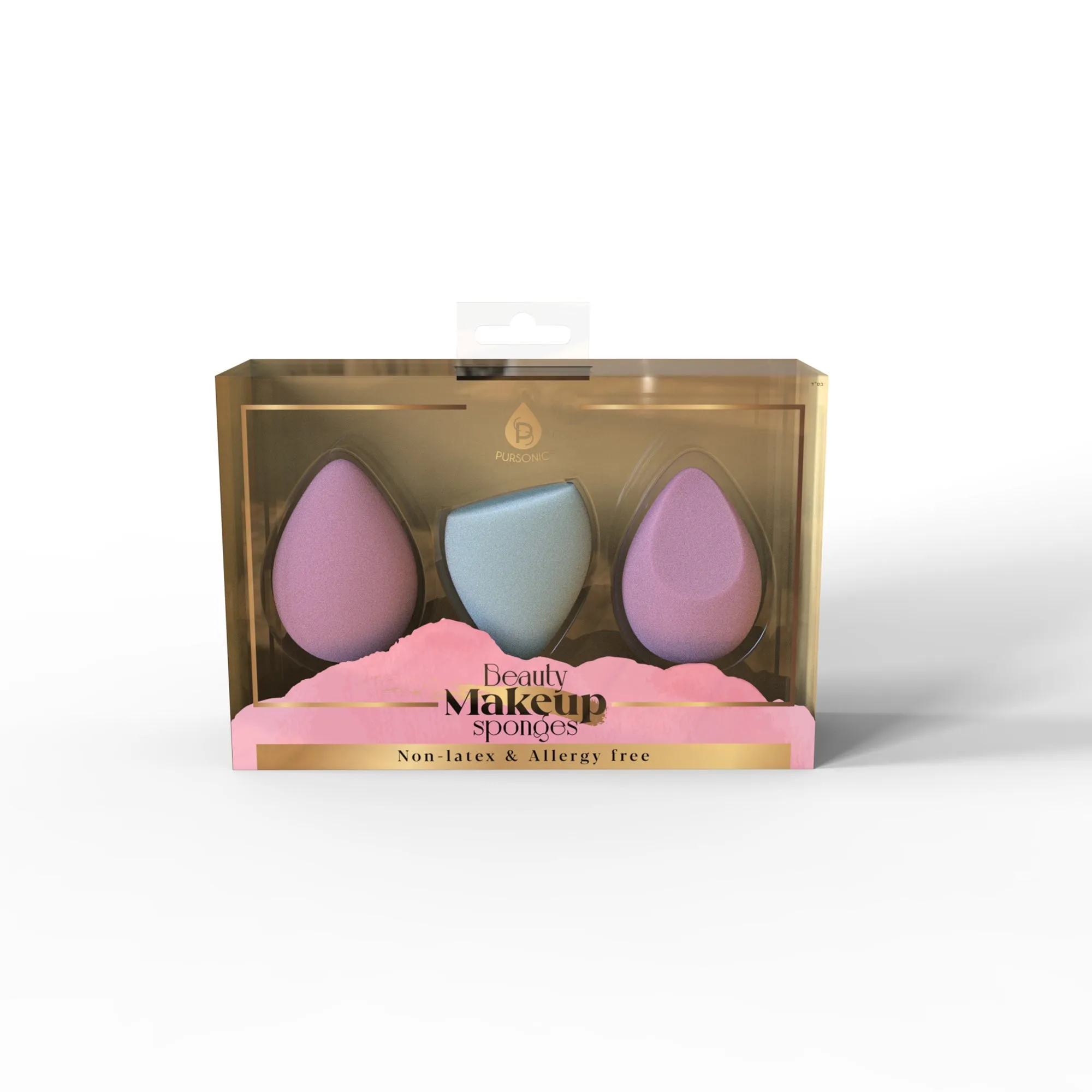 3-Pack Beauty Makeup Sponges – Multi-Shape Blenders for Flawless Application by Pursonic