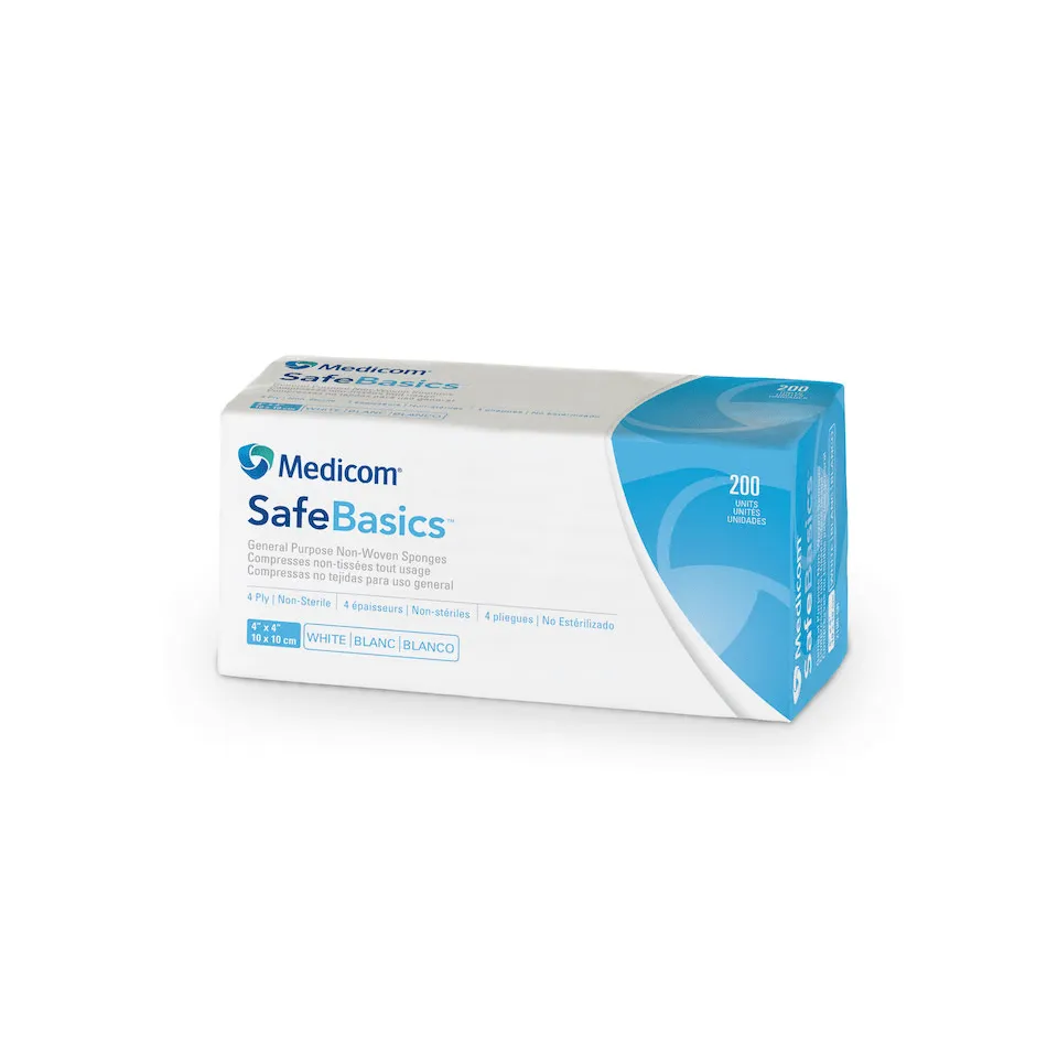 AMD Medicom SafeBasics Non Woven Sponges, 4 Ply, Non Sterile