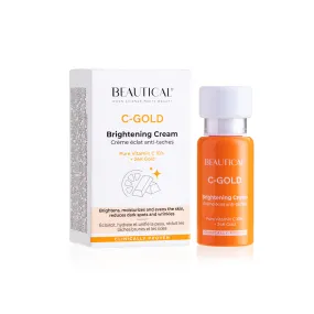 BEAUTICAL C-GOLD Brightening Cream - Anti-wrinkle, anti dark spots, moisturizing, anti aging, vitamin C cream - 15ml