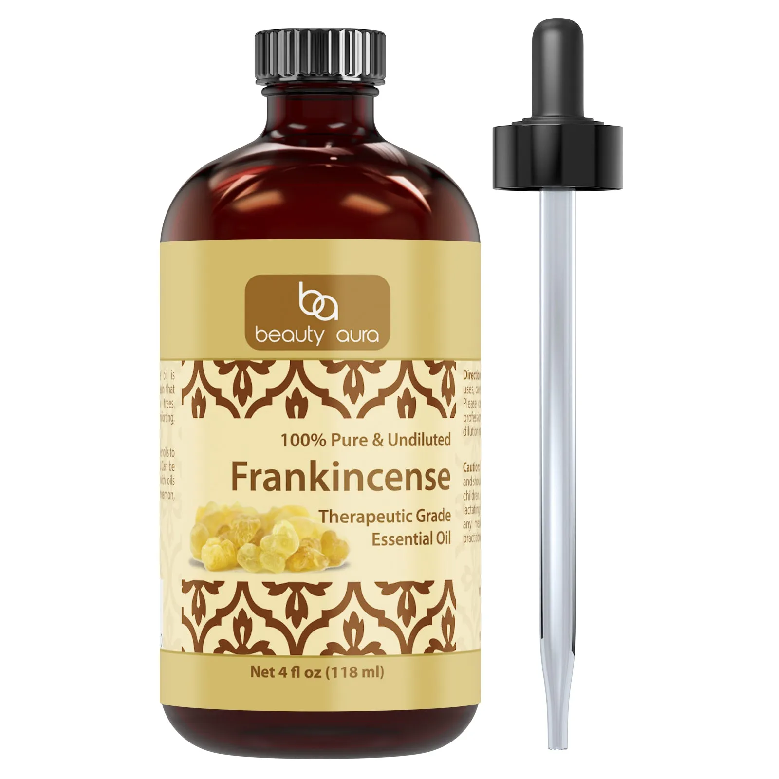 Beauty Aura Frankincense Oil | Therapeutic Grade Essential Oil | 4 Fl. Oz