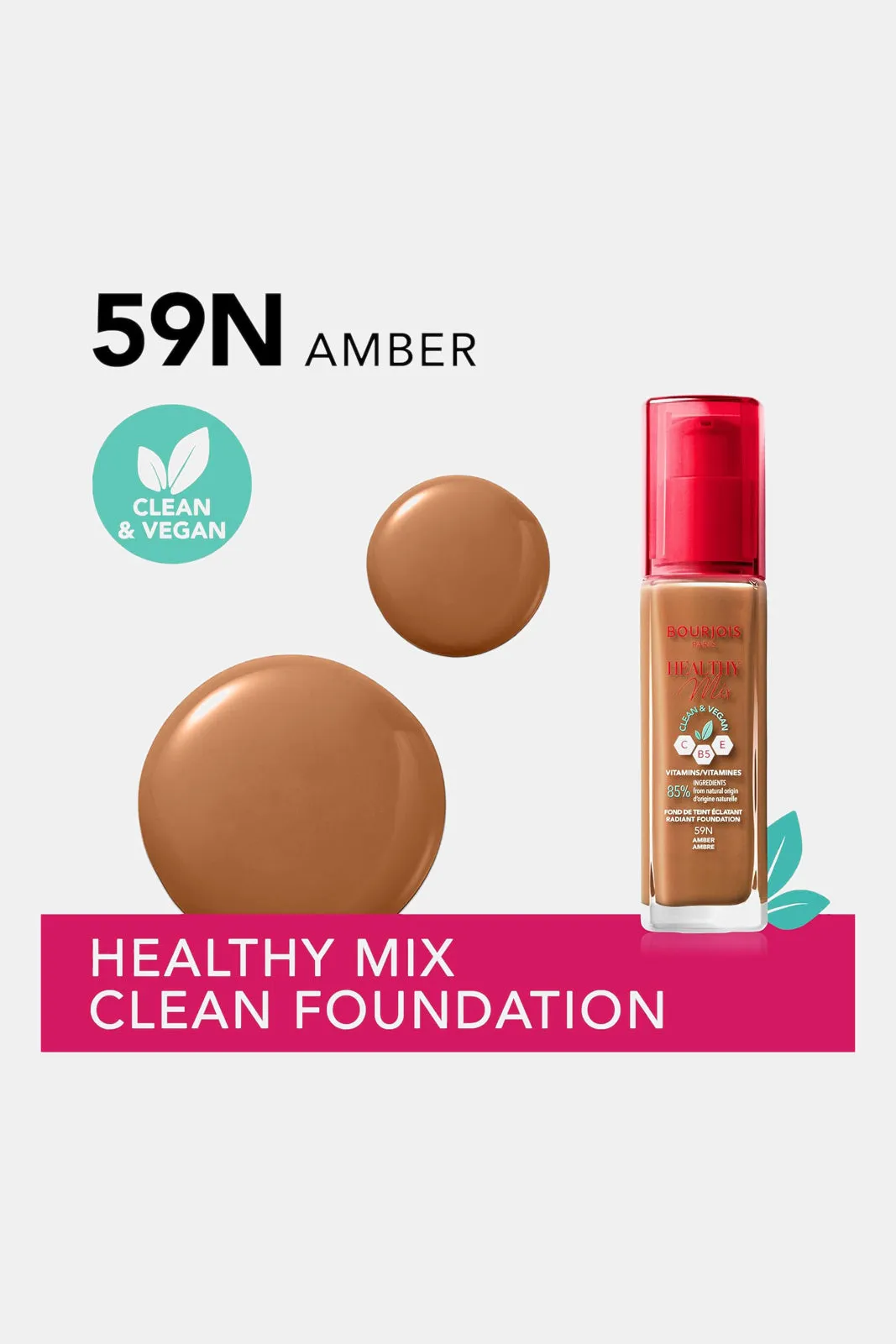 Bourjois Healthy Mix Clean Foundation Colour 59- Amber