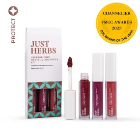 Bright Side Look - Full-Size Herb Enriched Matte Liquid Lipstick Kit - Set of 3