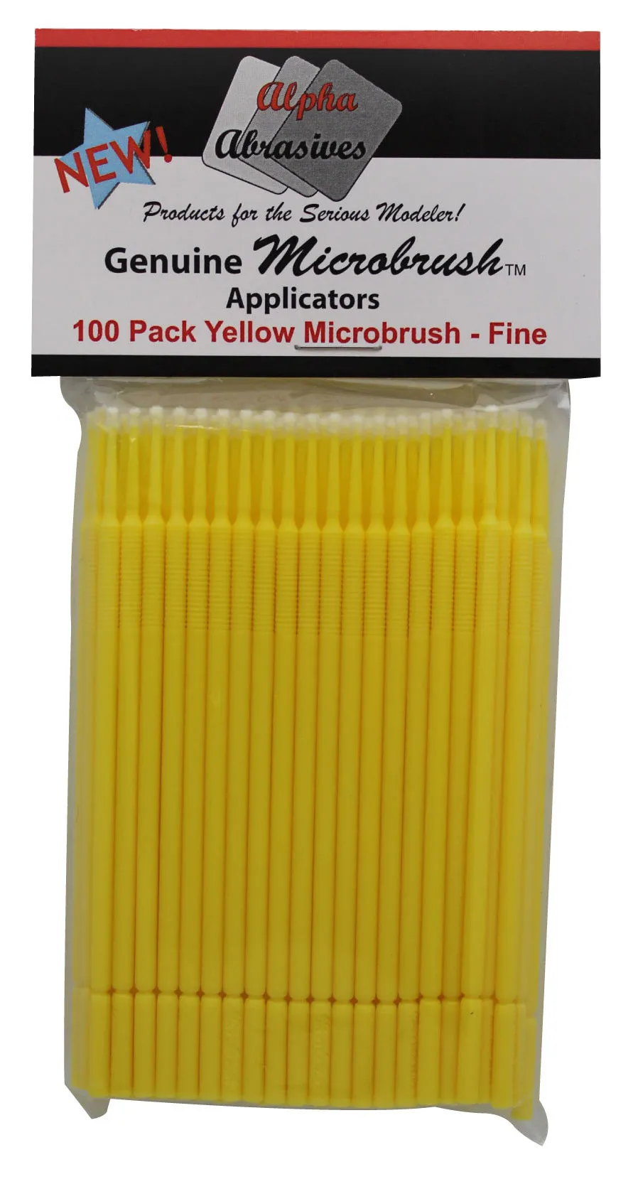 Brush - Micro - Fine - Yellow - 100 Pack