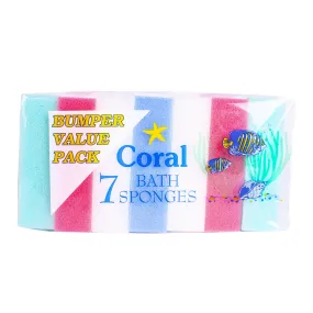 Coral Bath Sponges 7pk