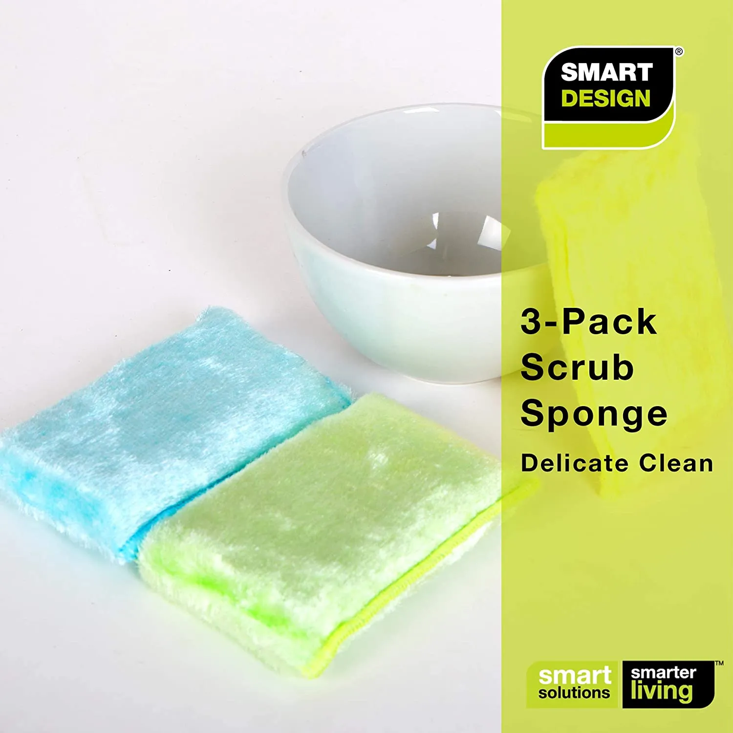 Delicate Use Smart Cloth Scrub Sponge with Odorless Rayon Fiber