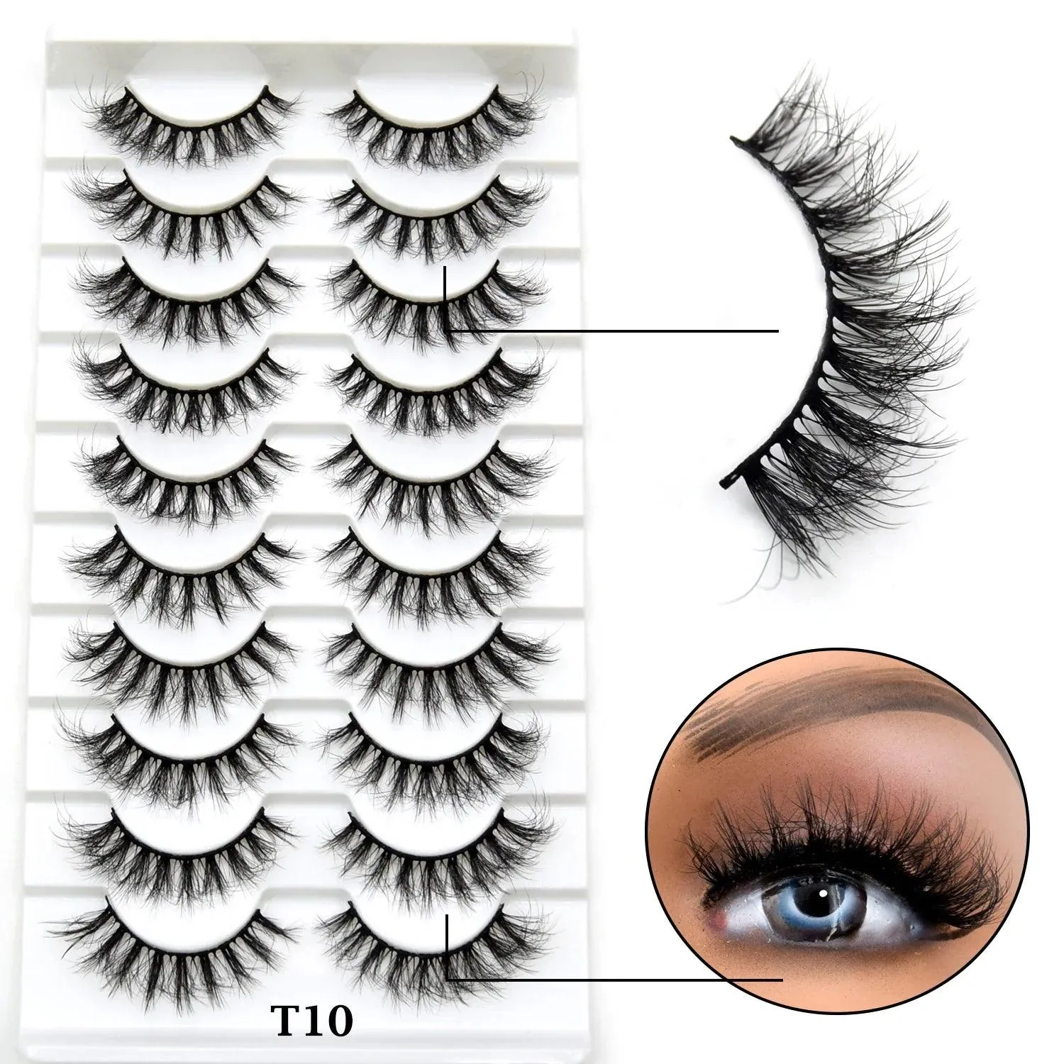 Fluffy 3D Mink Lashes: Reusable Natural Volume for Effortless Glam