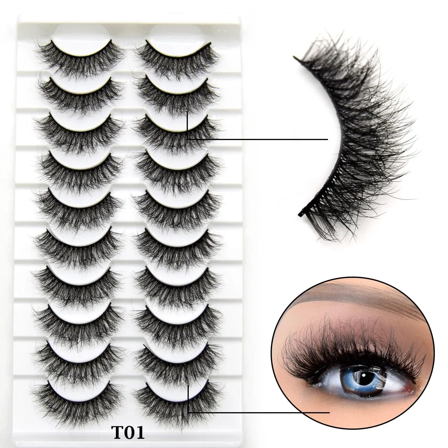 Fluffy 3D Mink Lashes: Reusable Natural Volume for Effortless Glam