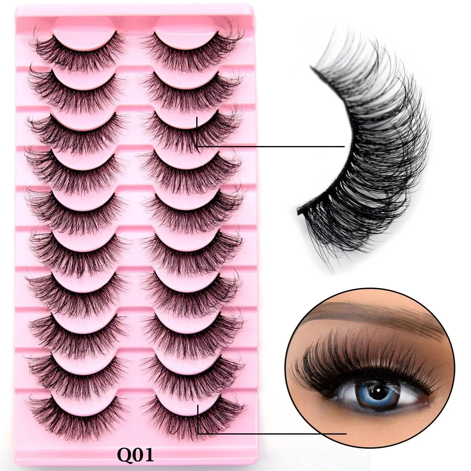 Fluffy 3D Mink Lashes: Reusable Natural Volume for Effortless Glam