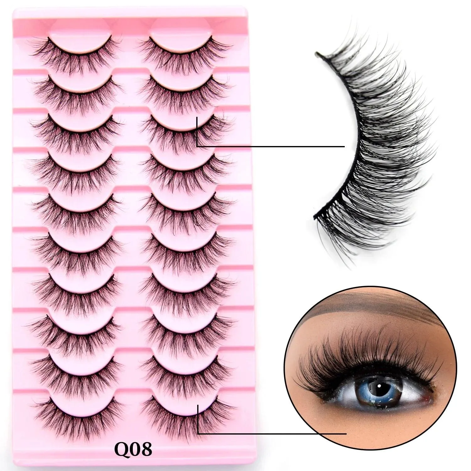 Fluffy 3D Mink Lashes: Reusable Natural Volume for Effortless Glam