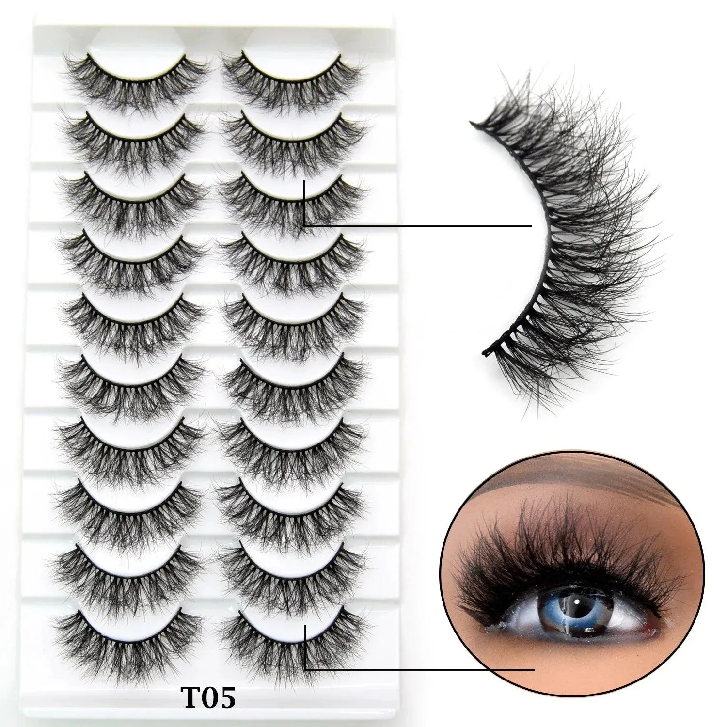 Fluffy 3D Mink Lashes: Reusable Natural Volume for Effortless Glam