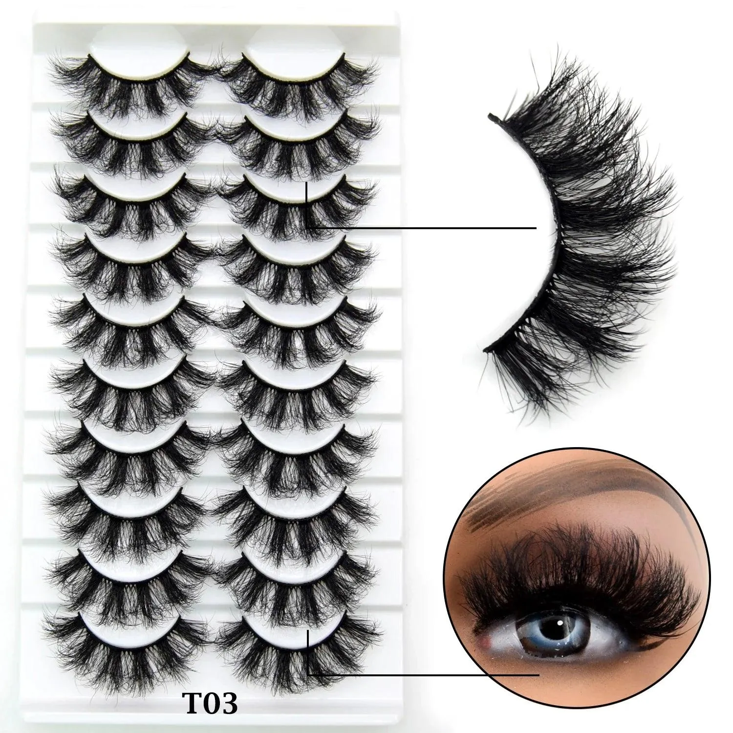 Fluffy 3D Mink Lashes: Reusable Natural Volume for Effortless Glam