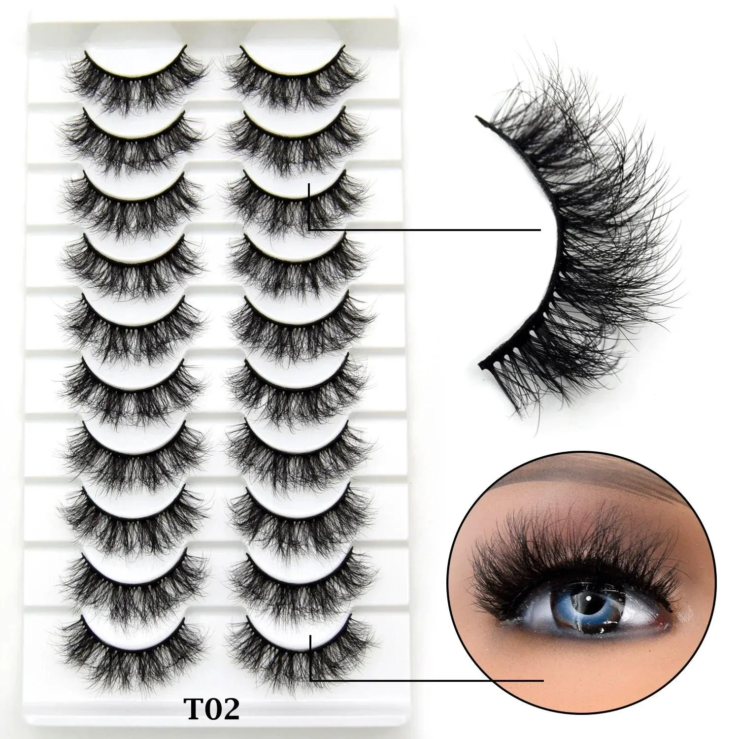 Fluffy 3D Mink Lashes: Reusable Natural Volume for Effortless Glam