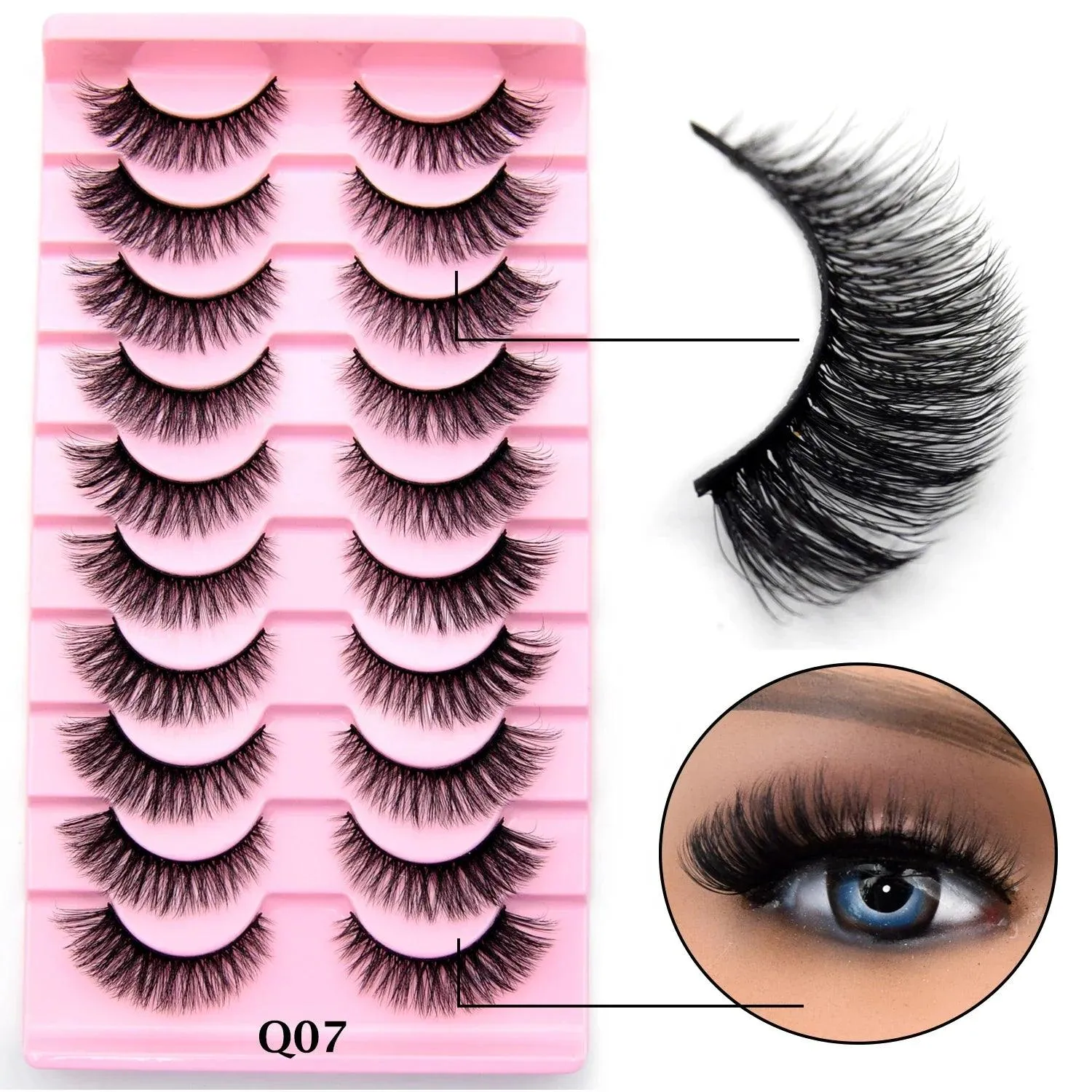 Fluffy 3D Mink Lashes: Reusable Natural Volume for Effortless Glam