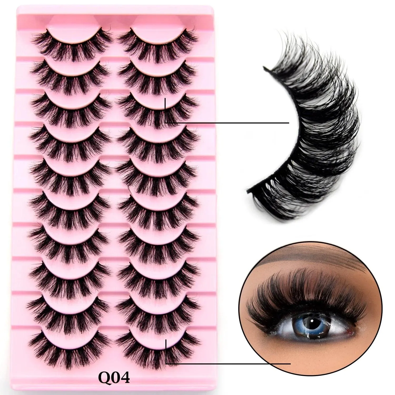 Fluffy 3D Mink Lashes: Reusable Natural Volume for Effortless Glam