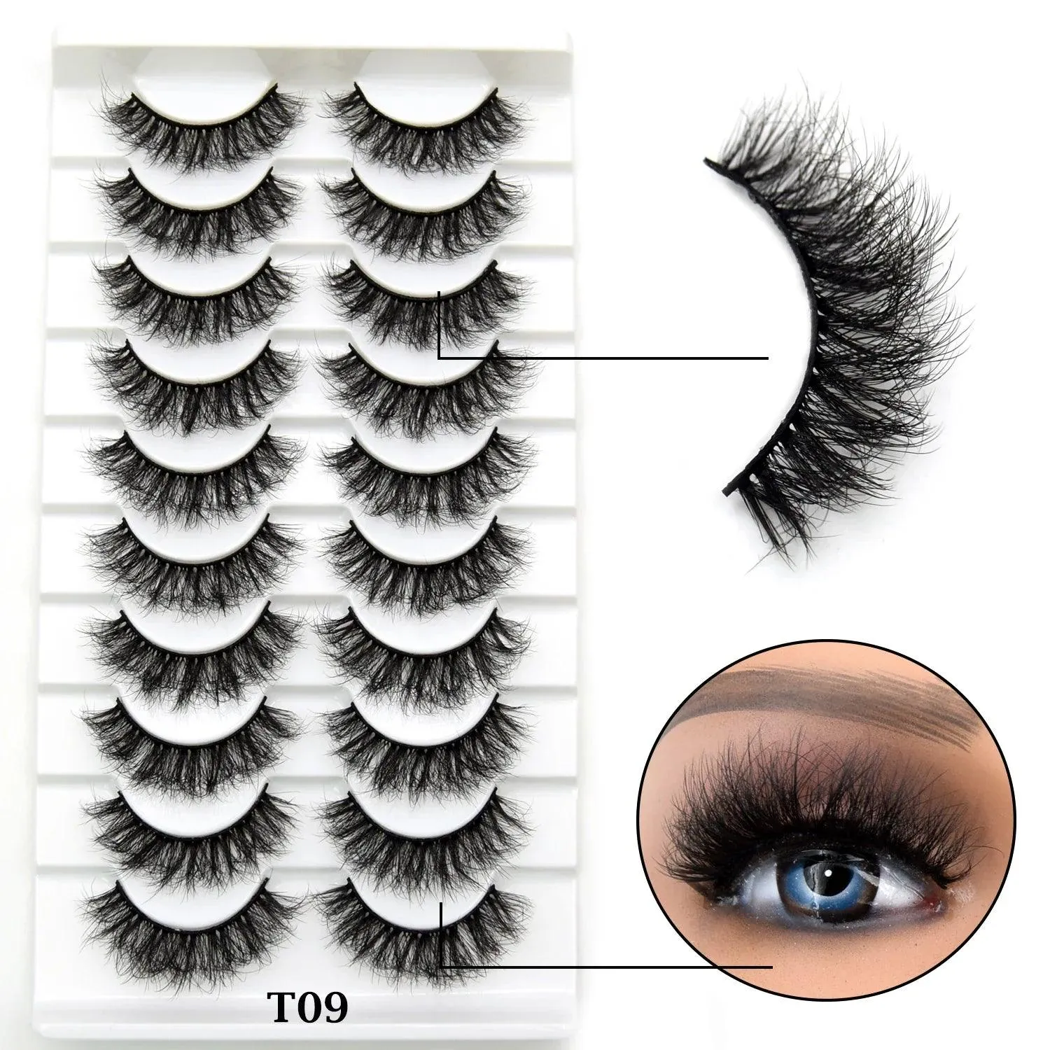 Fluffy 3D Mink Lashes: Reusable Natural Volume for Effortless Glam