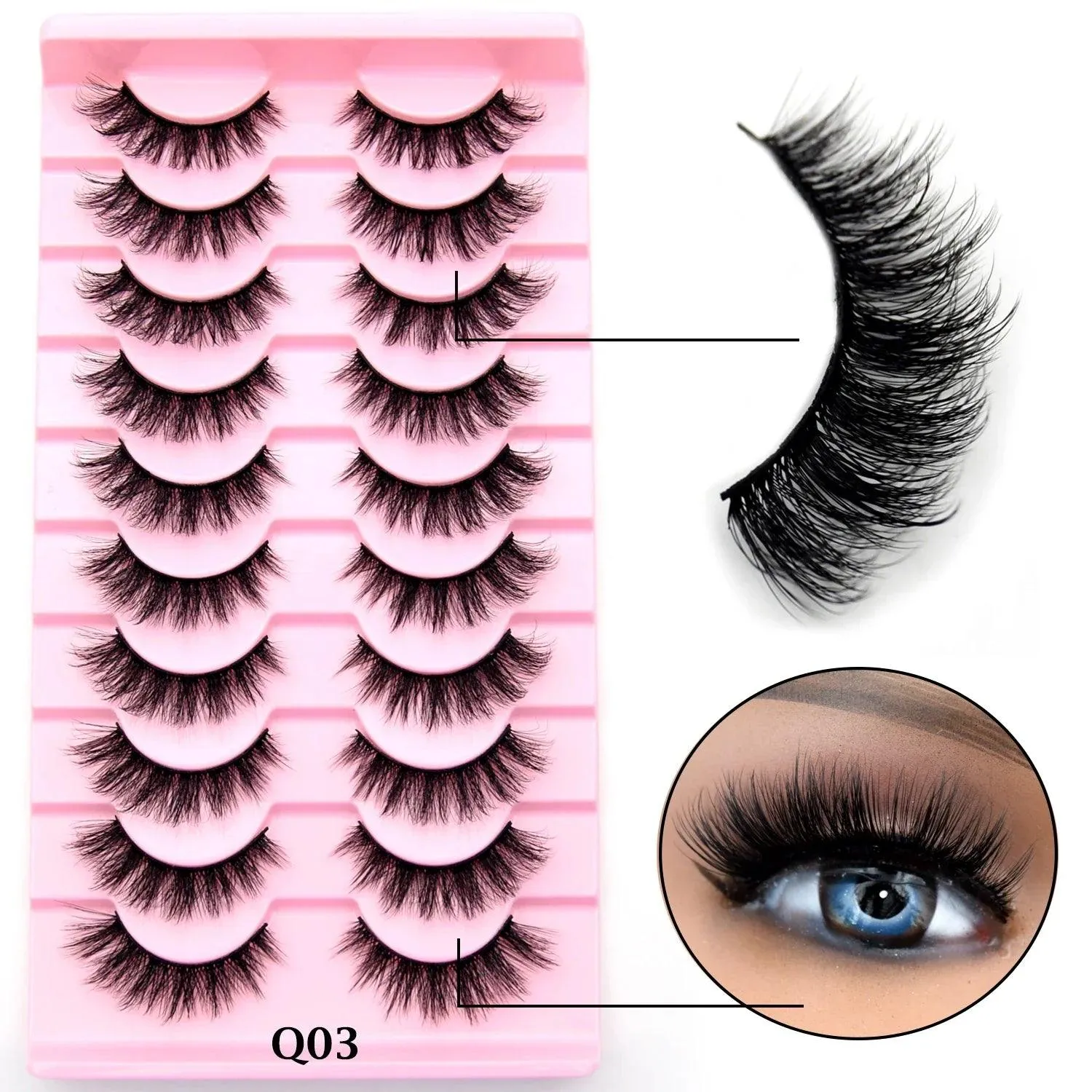 Fluffy 3D Mink Lashes: Reusable Natural Volume for Effortless Glam