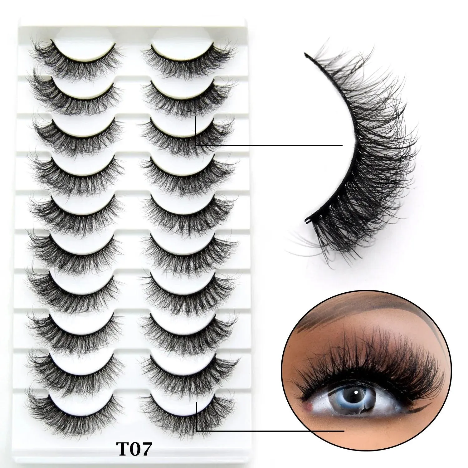 Fluffy 3D Mink Lashes: Reusable Natural Volume for Effortless Glam