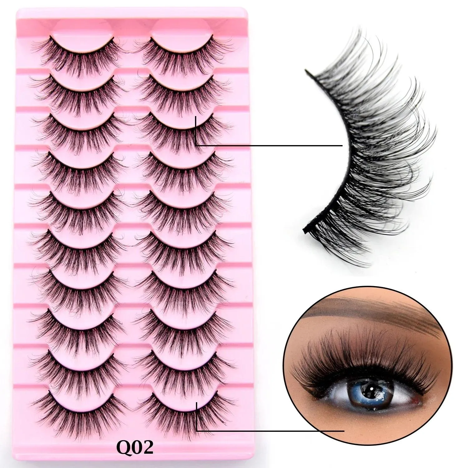 Fluffy 3D Mink Lashes: Reusable Natural Volume for Effortless Glam