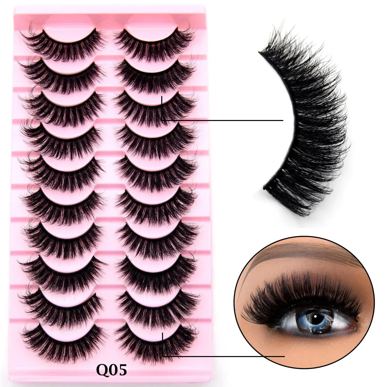 Fluffy 3D Mink Lashes: Reusable Natural Volume for Effortless Glam