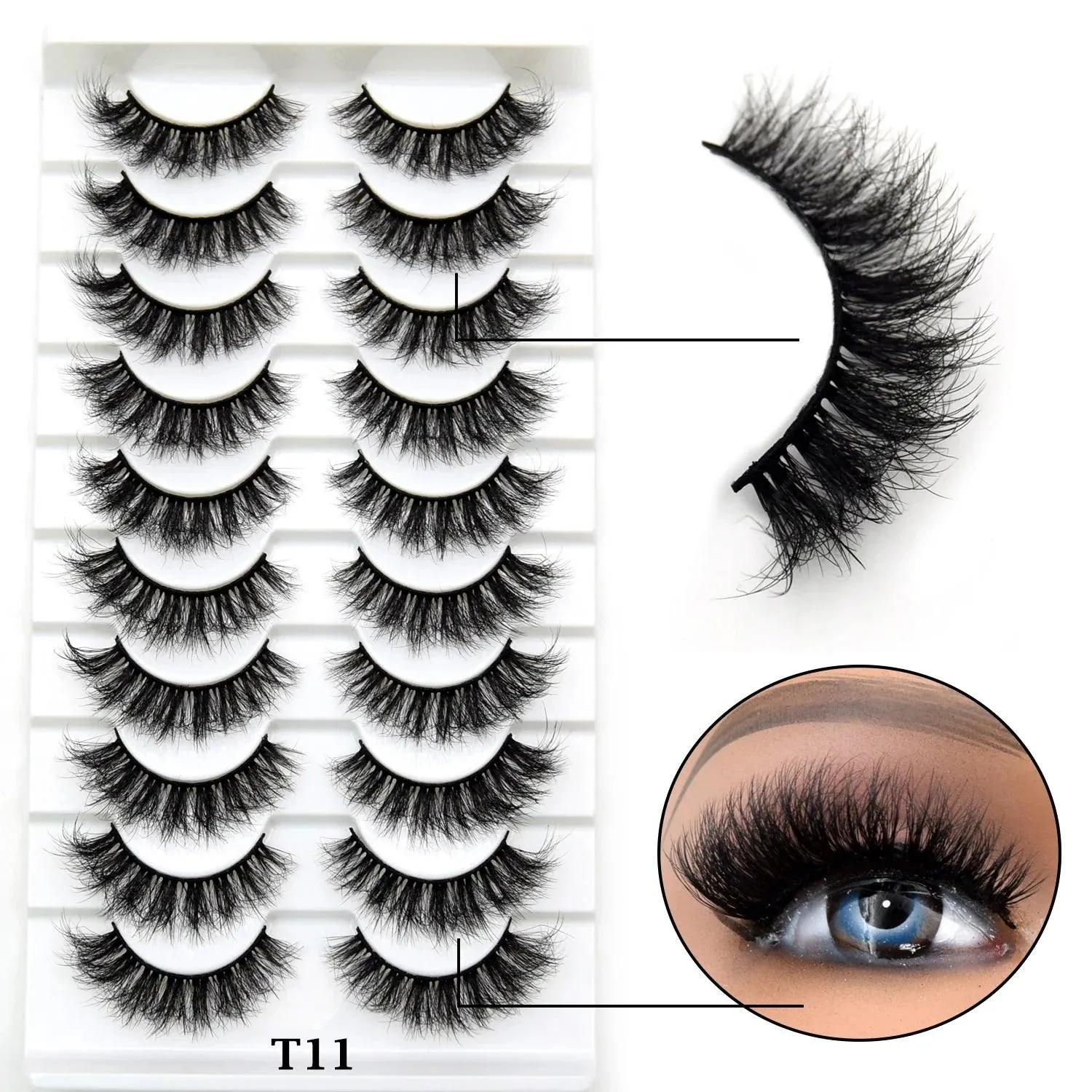 Fluffy 3D Mink Lashes: Reusable Natural Volume for Effortless Glam