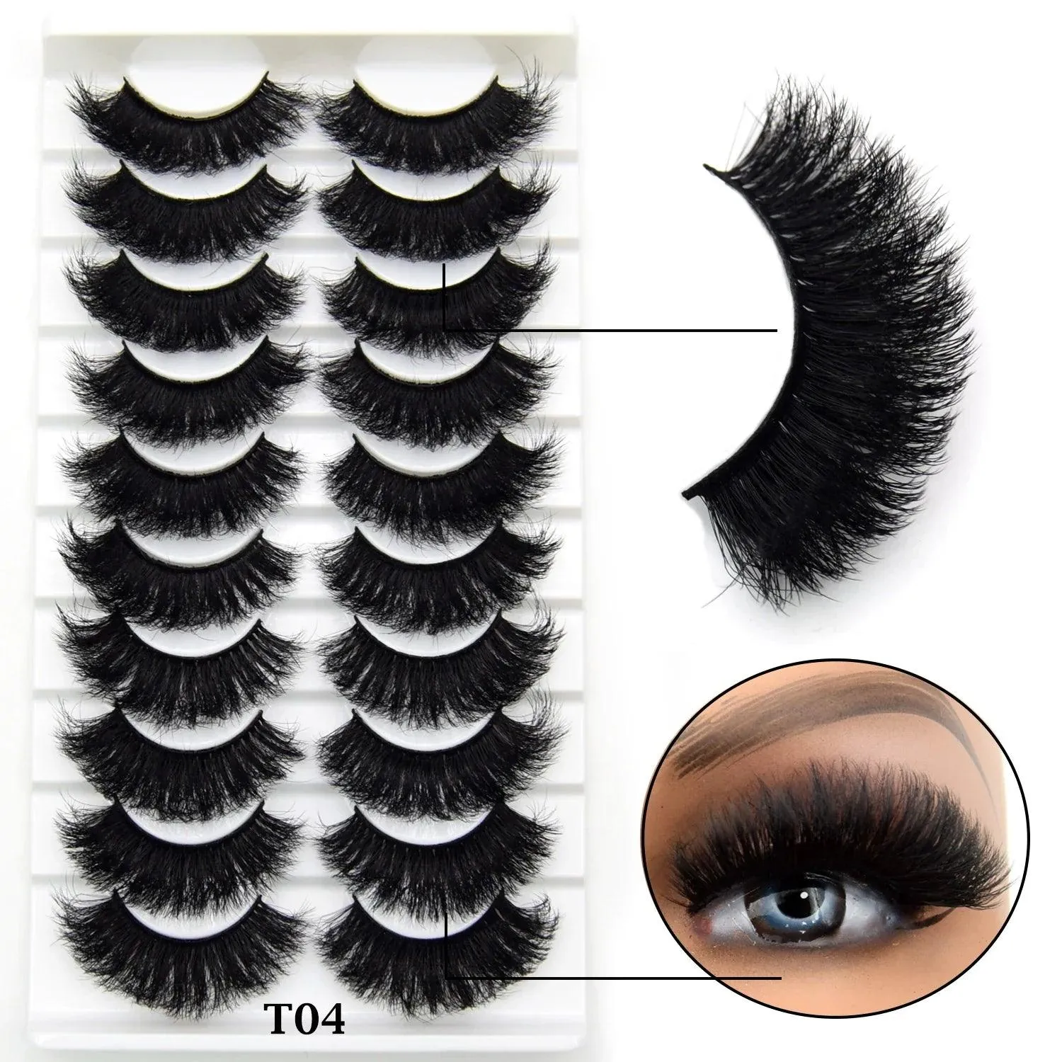 Fluffy 3D Mink Lashes: Reusable Natural Volume for Effortless Glam