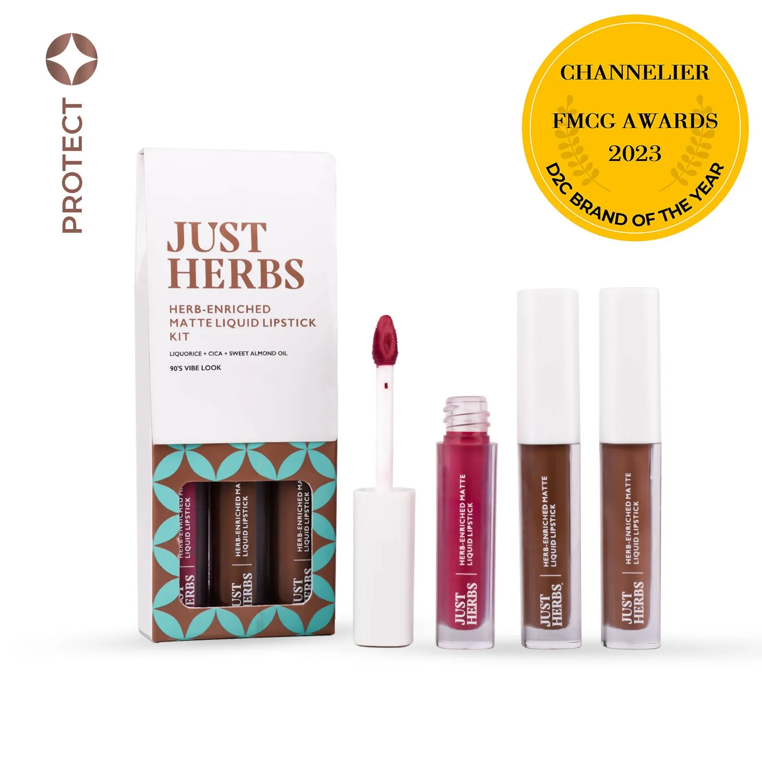 Full-Size Herb Enriched Matte Liquid Lipstick Kit - Set of 3 (6ml)