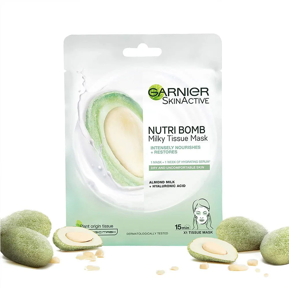 Garnier Nutri Bomb Milky Face Sheet Mask Almond Milk and Hyaluronic Acid