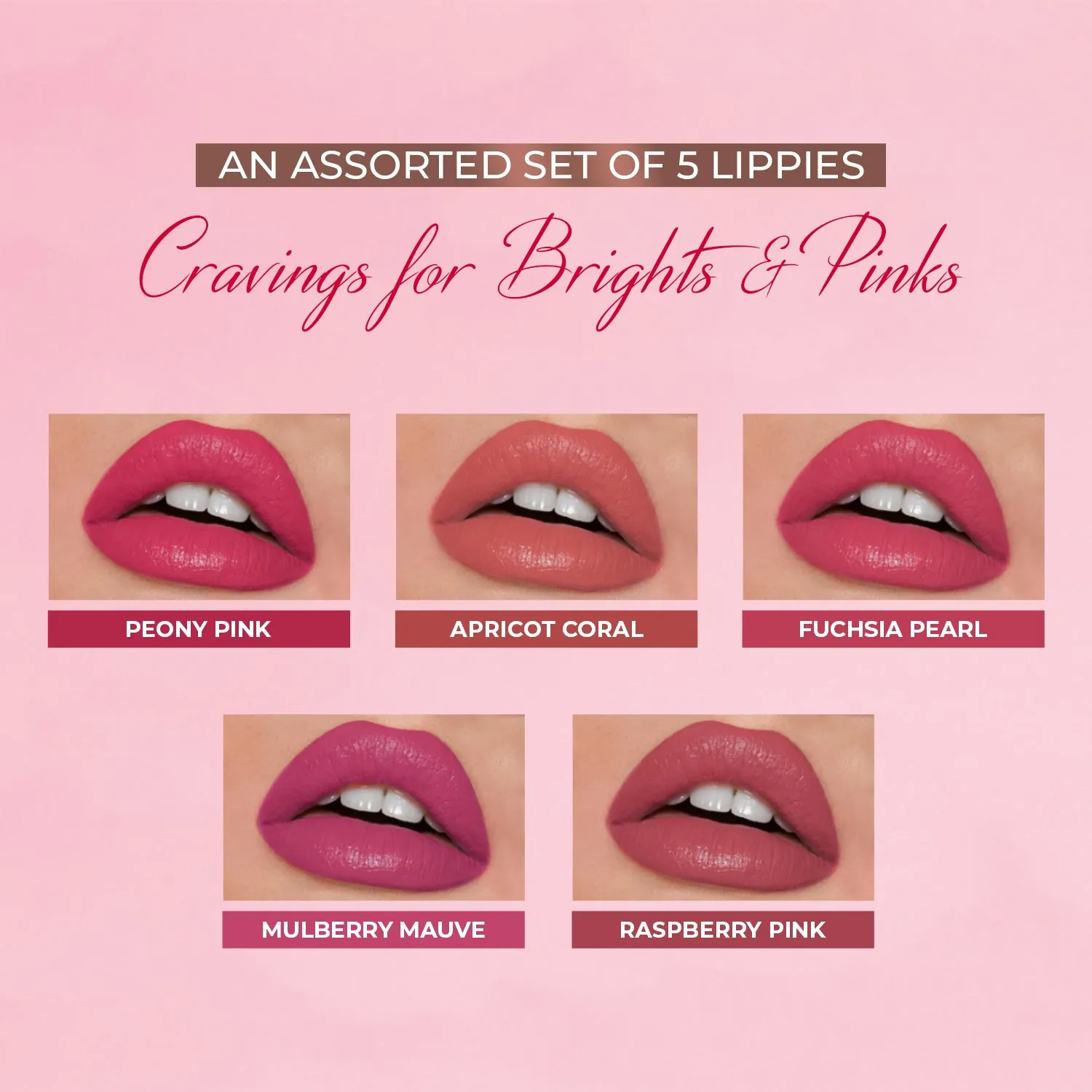 Herb-enriched Matte Liquid Lipstick Combo: Brights & Pinks   Nudes & Browns