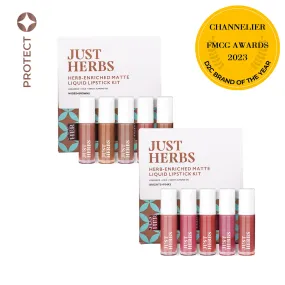 Herb-enriched Matte Liquid Lipstick Combo (Brights & Pinks   Nudes & Browns)