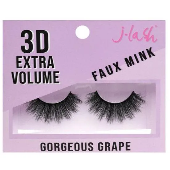 J-lash 3D Extra Volume Faux Mink Lashes - Gorgeous Grape