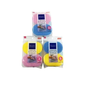 Kitchen Sponge Nylon Soft 2Pcs Approx.1.3In.X2.8In.X4.4In.