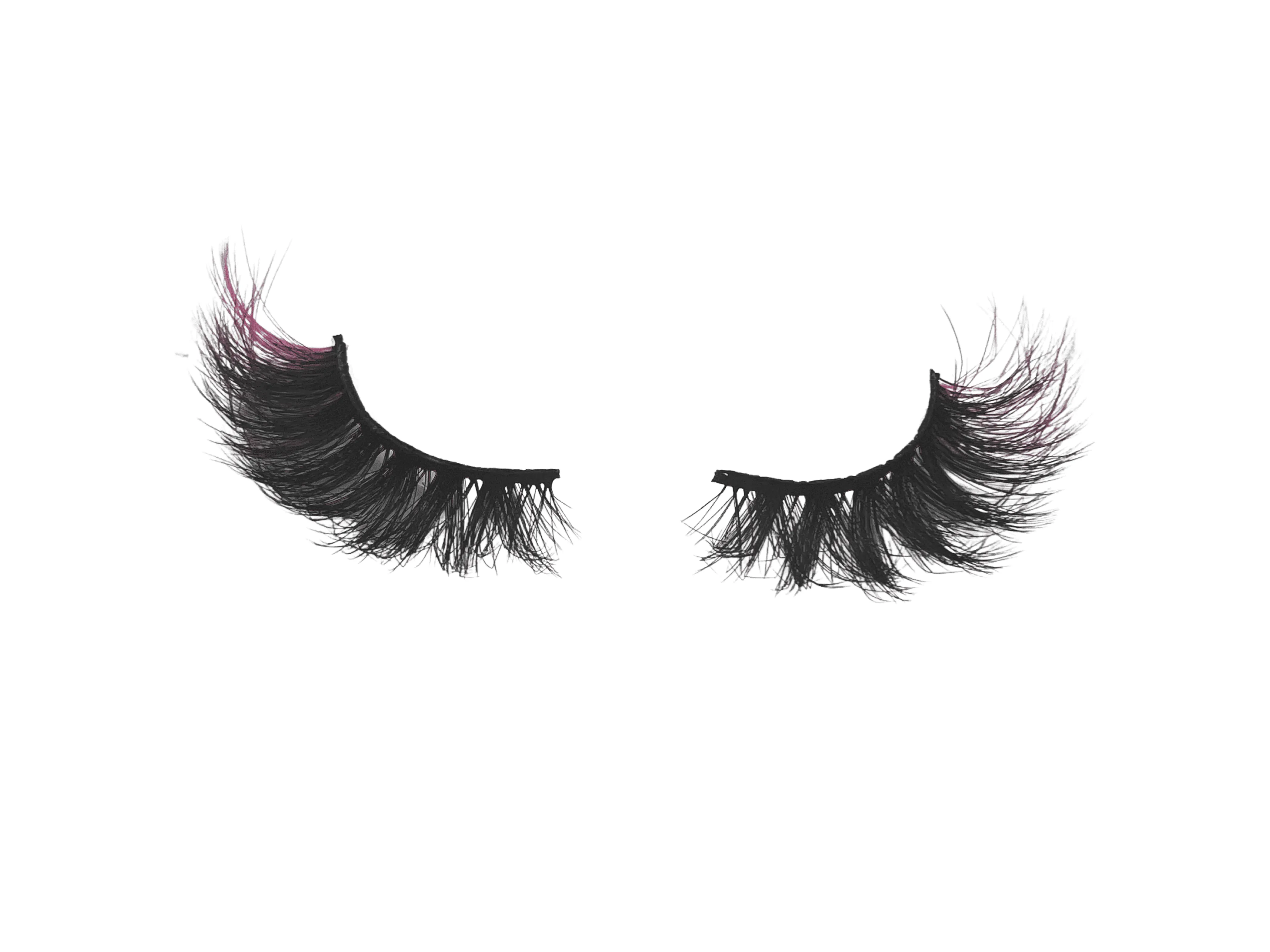 Knock Out Pink and Black Color Lashes