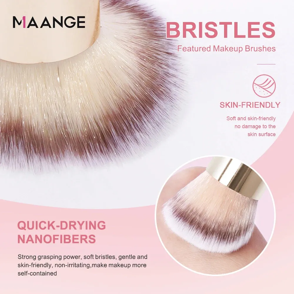 MAANGE Gift Box 4 Pieces Face Makeup Brushes Kit For Flawless Beauty