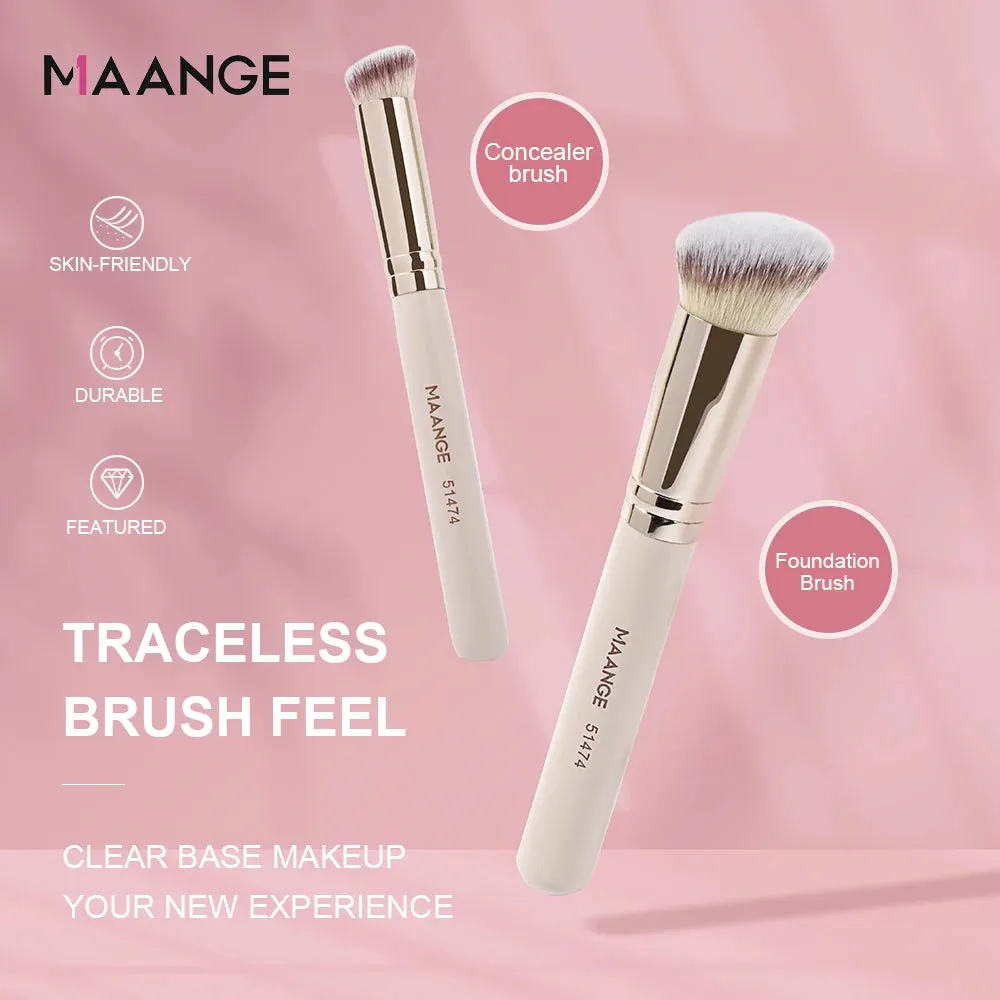 MAANGE Gift Box 4 Pieces Face Makeup Brushes Kit For Flawless Beauty