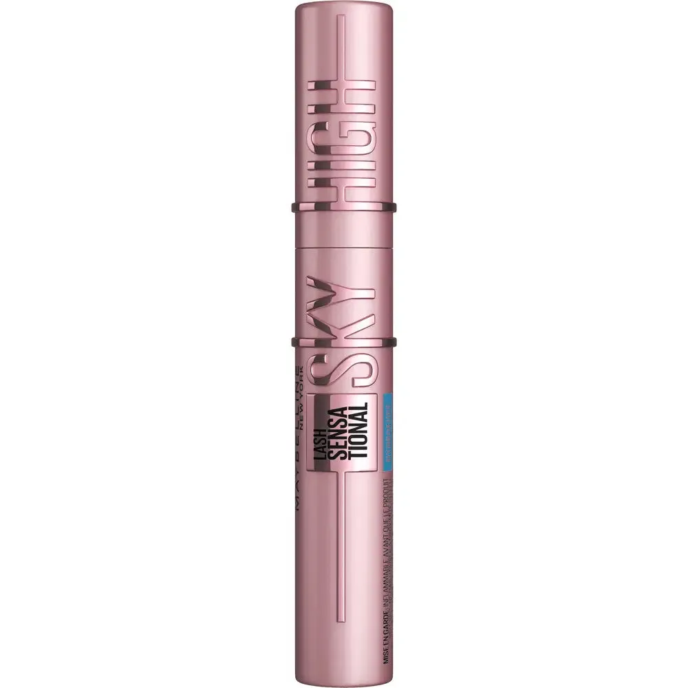 Maybelline New York Waterproof Mascara, Lengthening & Volumizing Mascara, With Bamboo Extract & Fibres, Lash Sensational Sky High, Very Black, 6ml