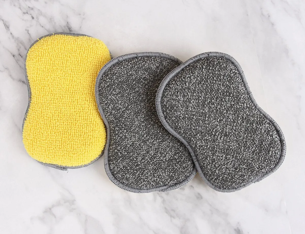 Microfiber Foaming Scrubby Sponges 3 Pack