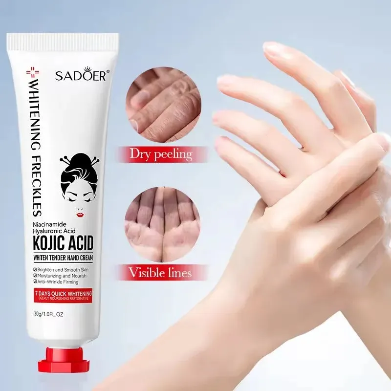 Miss Beauty New SADOER 4 Pcs Kojic Acid 7 Days Whitening Moisturizing Skin Mild Cleansing Oil Control Moisturizer Kojic Acid Series