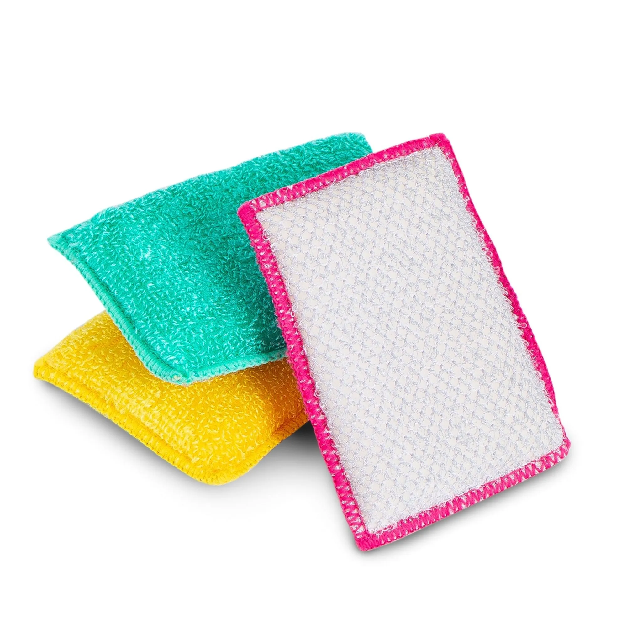 Non-Scratch Scrub Sponge with Bamboo Odorless Rayon Fiber