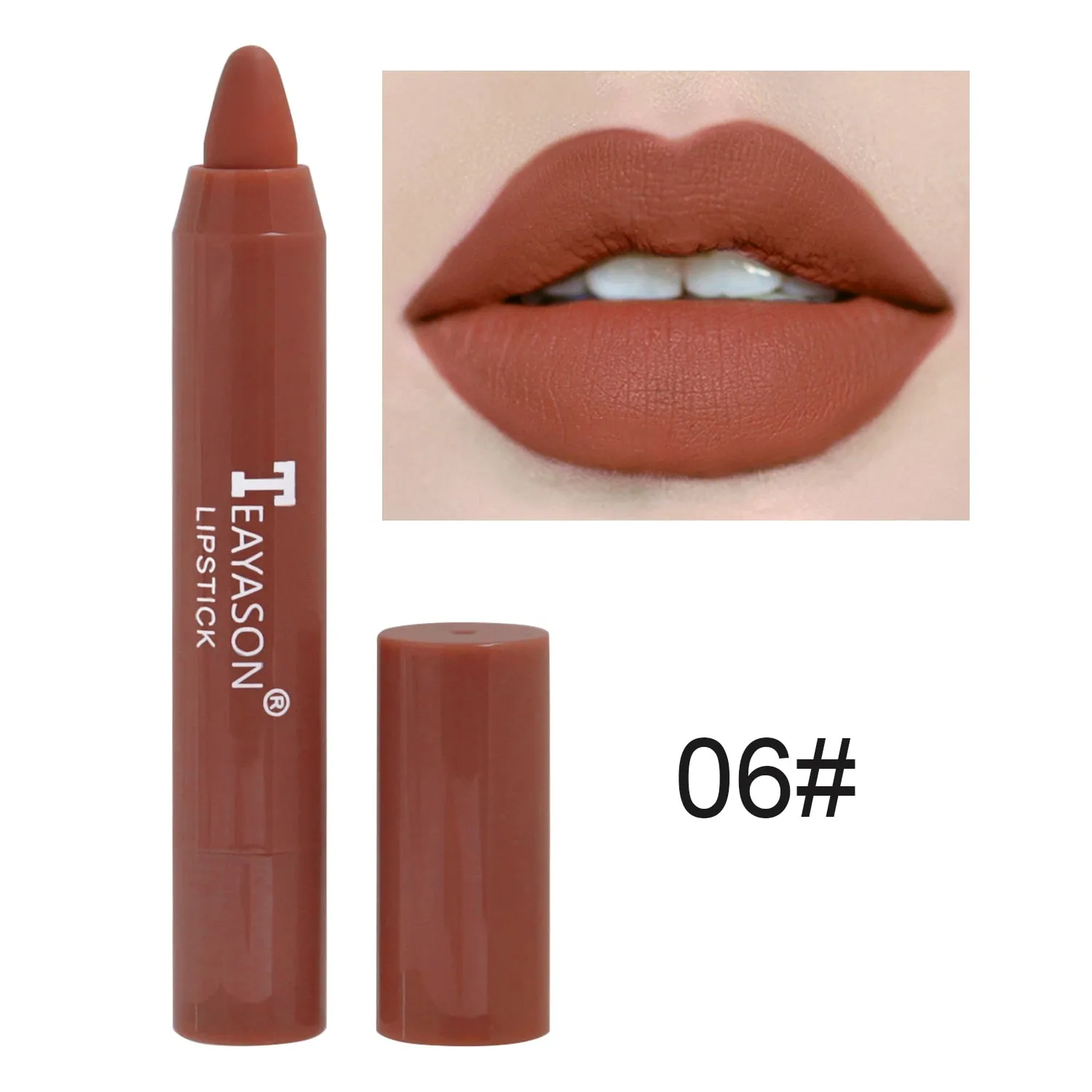 Nude Velvet Matte Lipstick Long Lasting Waterproof Color Rendering Non-stick Cup Lip Glaze Lips Liner Pencil  Woman Cosmetics