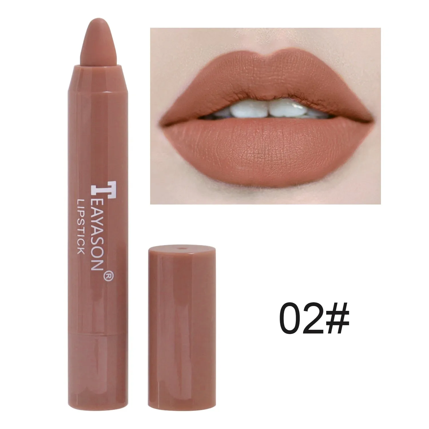 Nude Velvet Matte Lipstick Long Lasting Waterproof Color Rendering Non-stick Cup Lip Glaze Lips Liner Pencil  Woman Cosmetics