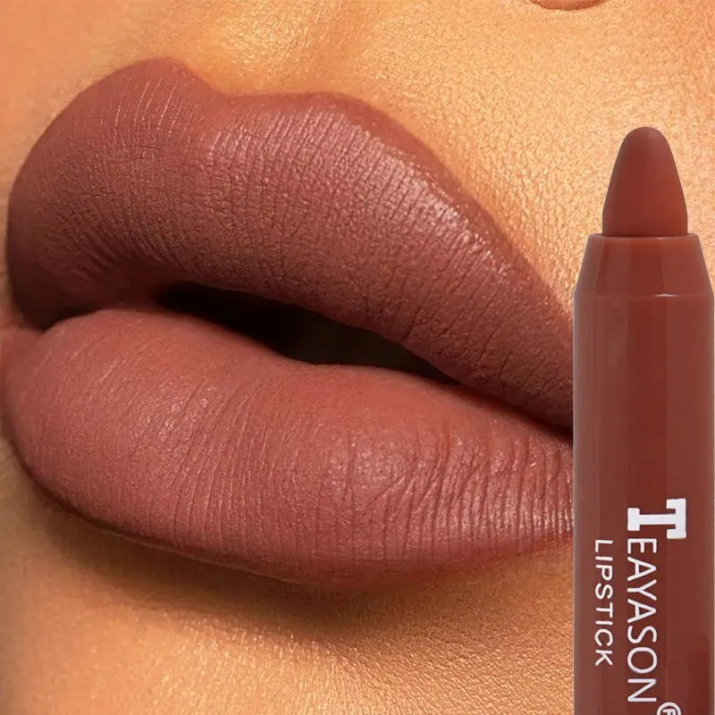 Nude Velvet Matte Lipstick Long Lasting Waterproof Color Rendering Non-stick Cup Lip Glaze Lips Liner Pencil  Woman Cosmetics