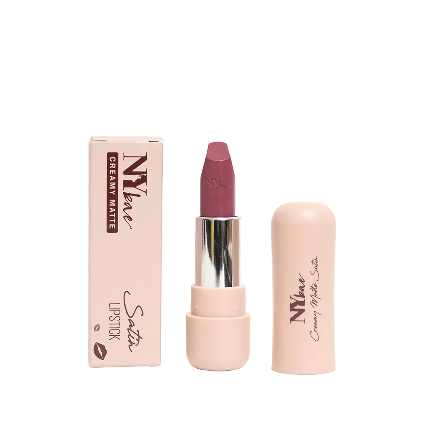 NY Bae Satin Matte Lipstick - Mega Mauve 10 | Mauve | Creamy Satin Finish | High Shine Colour | Hydrating | Long-Lasting | Weightless