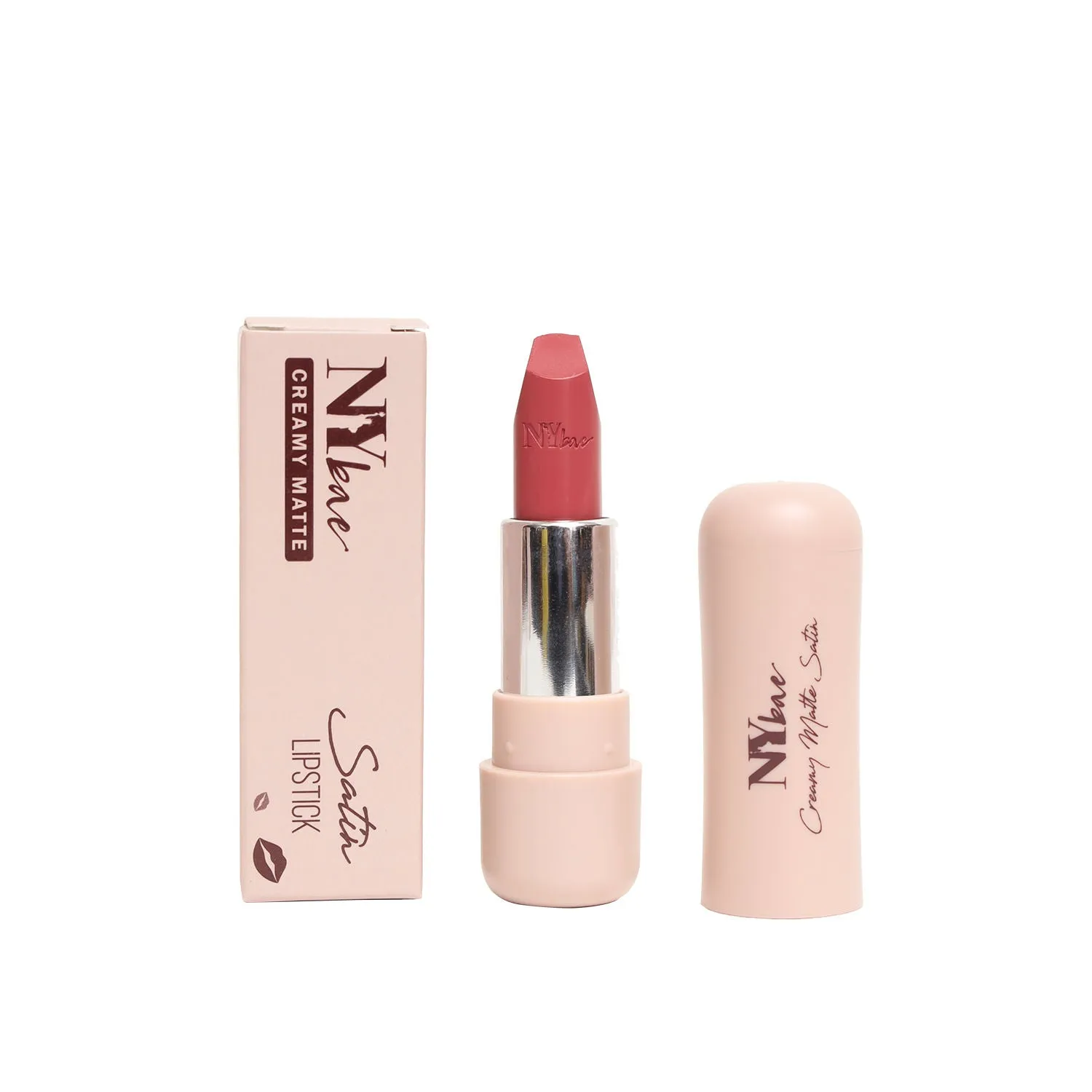 NY Bae Satin Matte Lipstick - Poised Pink 04 | Pink | Creamy Satin Finish | High Shine Colour | Hydrating | Long-Lasting | Weightless