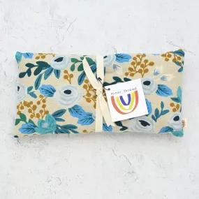 Oversized Eye Pillow In Rosa Blue Floral Canvas - Lavender