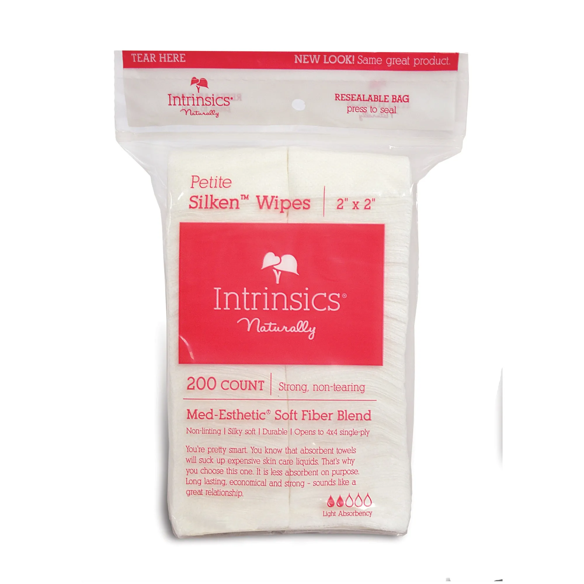 Petite Silken Non-Woven 2" x 2" Wipes