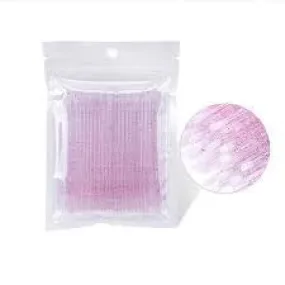 Pink Glitter Micro Brushes 100pk