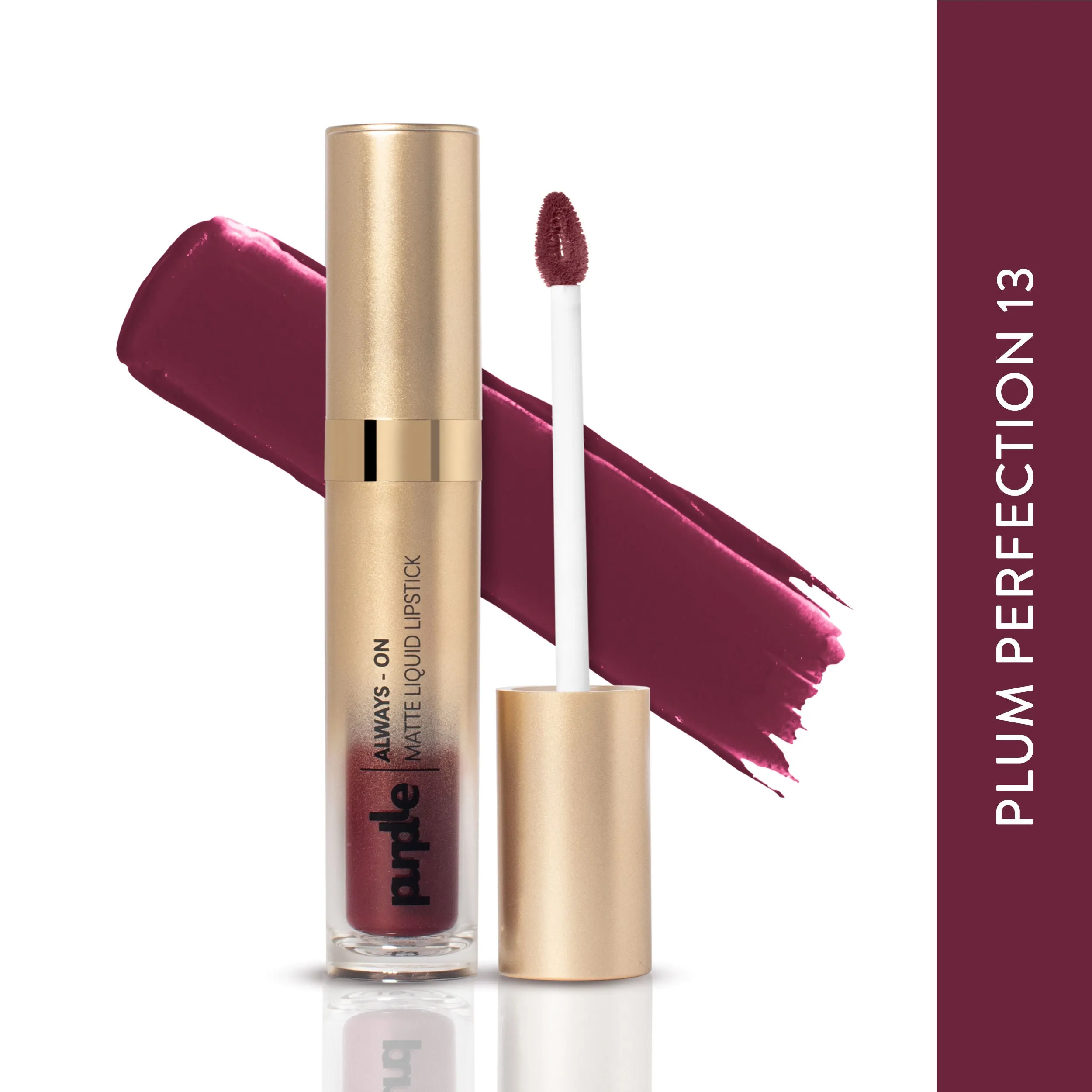 Purplle Always - On Matte Liquid Lipstick - Plum Perfection 13 (6.5ml)