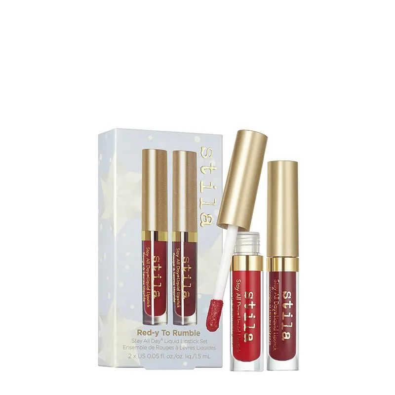 Stila Red-y To Rumble Liquid Lipstick Duo Gift Set Discontinued