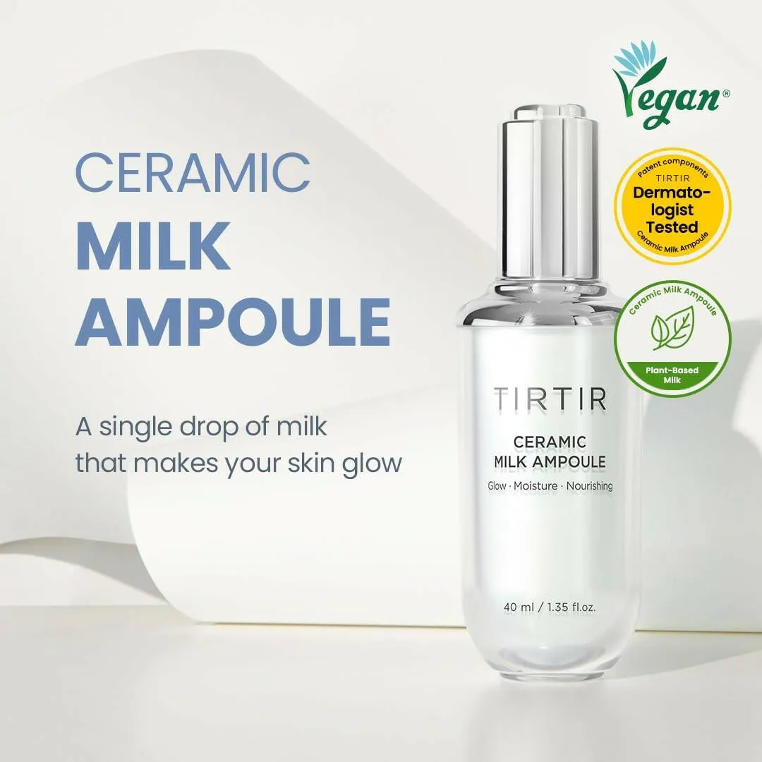 TIRTIR Ceramic Milk Ampoule (1.35 Fl Oz) Korean Skin Care